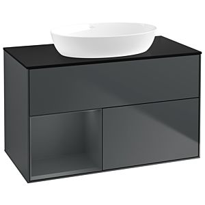 Villeroy and Boch Finion Villeroy and Boch Finion GA12HGHG 100cm, cover plate black matt, Emotion, shelves Midnight matt lacquer, Midnight Blue Matt Lacquer