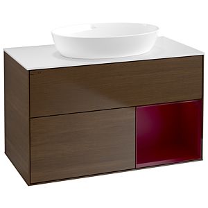 Villeroy and Boch Finion Villeroy and Boch Finion GA21HBGN 100cm, cover plate white matt, Emotion, shelves Peony matt lacquer, Peony veneer