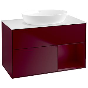 Villeroy and Boch Finion Villeroy and Boch Finion GA21HBHB 100cm, cover plate white matt, Emotion, shelves Peony matt lacquer, Peony Matt