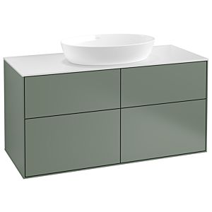 Villeroy et Boch Finion GA3100GM 120x60,3 cm, Emotion, plaque de recouvrement blanc mat, Olive Matt Lacquer