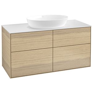 Villeroy et Boch Finion GA3100PC 120x60.3cm, Emotion, plaque de recouvrement blanc mat, Oak Veneer