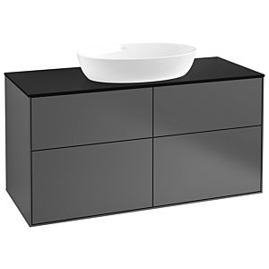 Villeroy und Boch Finion Waschtischunterschrank GA3200GK 120x60,3cm, Emotion, Abdeckplatte black matt, Anthracite matt