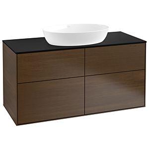 Villeroy and Boch Finion Villeroy and Boch Finion GA3200GN 120x60.3cm, Emotion, cover plate black matt, walnut veneer