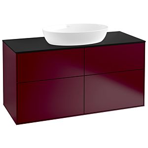 Villeroy et Boch Finion GA3200HB 120x60.3cm, Emotion, plaque de recouvrement noir mat, Peony Matt