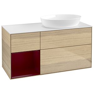 Villeroy and Boch Finion Villeroy and Boch Finion GA41HBPC 120cm, cover plate white matt, Emotion, shelves Peony matt lacquer, Oak Veneer