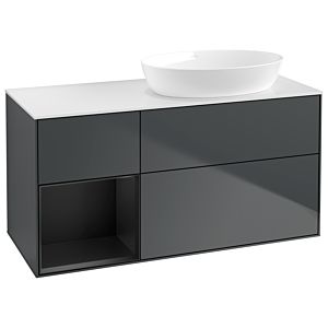 Villeroy and Boch Finion Villeroy and Boch Finion GA41PDHG 120cm, cover plate white matt, Emotion, shelves black matt lacquer, midnight Blue Matt Lacquer
