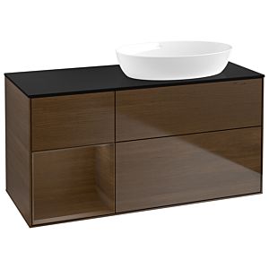 Villeroy and Boch Finion Villeroy and Boch Finion GA42GNGN 120cm, cover plate black matt, Emotion, shelves Walnut Veneer , Walnut Veneer veneer