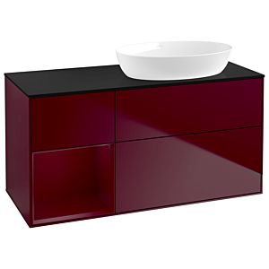 Villeroy and Boch Finion Villeroy and Boch Finion GA42HBHB 120cm, cover plate black matt, Emotion, shelves Peony matt lacquer, Peony Matt