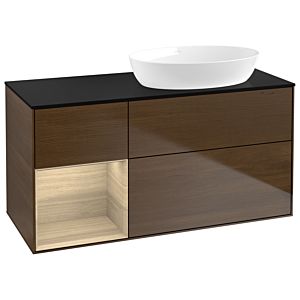 Villeroy and Boch Finion Villeroy and Boch Finion GA42PCGN 120cm, cover plate black matt, Emotion, shelves Oak Veneer , Oak Veneer veneer