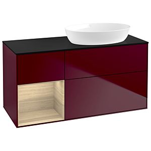 Villeroy and Boch Finion Villeroy and Boch Finion GA42PCHB 120cm, cover plate black matt, Emotion, shelves Oak Veneer , Peony Matt