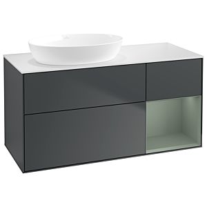 Villeroy and Boch Finion Villeroy and Boch Finion GA51GMHG 120cm, cover plate white matt, Emotion, shelves olive matt lacquer, midnight Blue Matt Lacquer