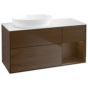 Villeroy and Boch Finion Villeroy and Boch Finion GA51GNGN 120cm, cover plate white matt, Emotion, shelves Walnut Veneer , Walnut Veneer veneer
