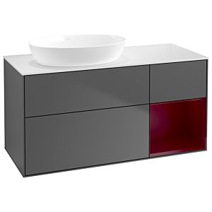 Villeroy and Boch Finion Villeroy and Boch Finion GA51HBGK 120cm, cover plate white matt, Emotion, shelves Peony matt lacquer, anthracite matt