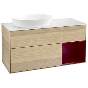 Villeroy and Boch Finion Villeroy and Boch Finion GA51HBPC 120cm, cover plate white matt, Emotion, shelves Peony matt lacquer, Oak Veneer