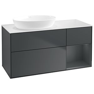 Villeroy und Boch Finion Waschtischunterschrank GA51HGHG 120cm, Abdeckplatte white matt, Emotion, Regale Midnight matt lacquer, Midnight Blue Matt Lacquer