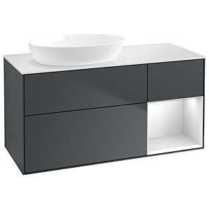 Villeroy and Boch Finion Villeroy and Boch Finion GA51MTHG 120cm, cover plate white matt, Emotion, shelves white matt lacquer, midnight Blue Matt Lacquer