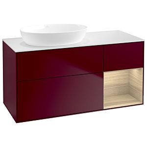 Villeroy et Boch Finion Villeroy et Boch GA51PCHB 120cm, plaque de recouvrement blanc mat, emotion, étagères Oak Veneer , Peony Matt