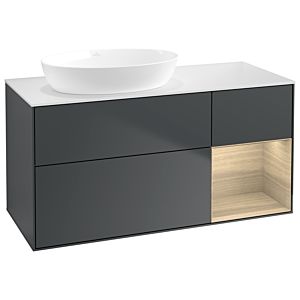 Villeroy et Boch Finion Villeroy et Boch GA51PCHG 120cm, plaque de recouvrement blanc mat, Emotion, étagères Oak Veneer , Midnight Blue Matt Lacquer