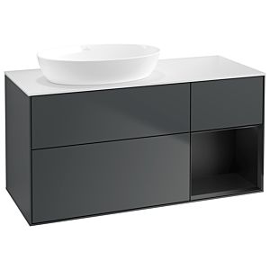 Villeroy and Boch Finion Villeroy and Boch Finion GA51PDHG 120cm, cover plate white matt, Emotion, shelves black matt lacquer, midnight Blue Matt Lacquer
