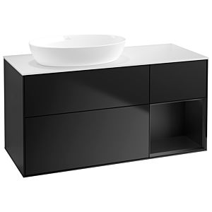 Villeroy and Boch Finion Villeroy and Boch Finion GA51PDPD 120cm, cover plate white matt, Emotion, shelves Black matt lacquer, Black matt lacquer
