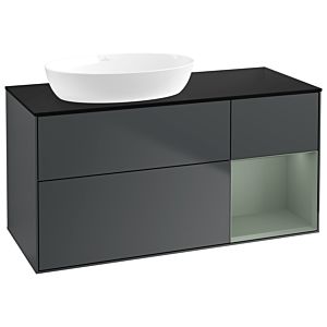 Villeroy and Boch Finion Villeroy and Boch Finion GA52GMHG 120cm, cover plate black matt, Emotion, shelves olive matt lacquer, midnight Blue Matt Lacquer