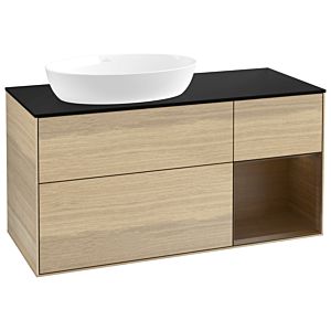 Villeroy and Boch Finion Villeroy and Boch Finion GA52GNPC 120cm, cover plate black matt, Emotion, shelves Walnut Veneer , Oak Veneer