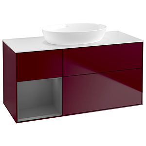 Villeroy and Boch Finion Villeroy and Boch Finion GA61GKHB 120cm, cover plate white matt, Emotion, shelves anthracite matt lacquer, Peony Matt