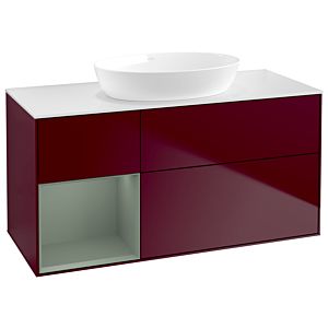 Villeroy and Boch Finion Villeroy and Boch Finion GA61GMHB 120cm, cover plate white matt, Emotion, shelves olive matt lacquer, Peony Matt