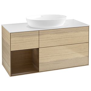 Villeroy and Boch Finion Villeroy and Boch Finion GA61GNPC 120cm, cover plate white matt, Emotion, shelves Walnut Veneer , Oak Veneer