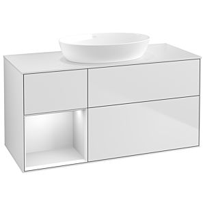 Villeroy and Boch Finion Villeroy and Boch Finion GA61MTMT 120cm, cover plate white matt, Emotion, shelves white matt lacquer, white matt lacquer