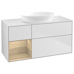 Villeroy and Boch Finion Villeroy and Boch Finion GA61PCMT 120cm, cover plate white matt, Emotion, shelves Oak Veneer , white matt lacquer