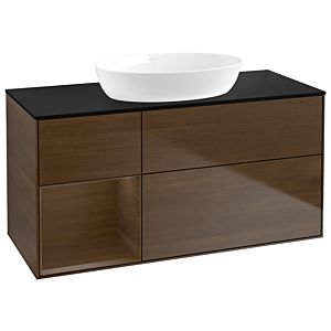 Villeroy and Boch Finion Villeroy and Boch Finion GA62GNGN 120cm, cover plate black matt, Emotion, shelves Walnut Veneer , Walnut Veneer veneer