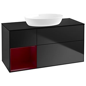 Villeroy and Boch Finion Villeroy and Boch Finion GA62HBPD 120cm, cover plate black matt, Emotion, shelves Peony matt lacquer, black matt lacquer