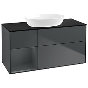 Villeroy and Boch Finion Villeroy and Boch Finion GA62HGHG 120cm, cover plate black matt, Emotion, shelves Midnight matt lacquer, Midnight Blue Matt Lacquer