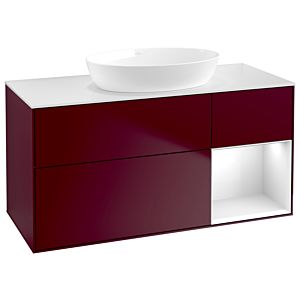 Villeroy and Boch Finion Villeroy and Boch Finion GA71GFHB 120cm, cover plate white matt, Emotion, shelves Glossy white lacquer, Peony Matt