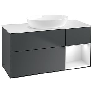 Villeroy and Boch Finion Villeroy and Boch Finion GA71GFHG 120cm, cover plate white matt, Emotion, shelves Glossy white lacquer, Midnight Blue Matt Lacquer