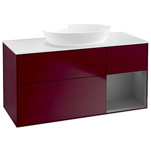 Villeroy and Boch Finion Villeroy and Boch Finion GA71GKHB 120cm, cover plate white matt, Emotion, shelves anthracite matt lacquer, Peony Matt