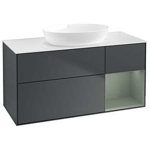 Villeroy and Boch Finion Villeroy and Boch Finion GA71GMHG 120cm, cover plate white matt, Emotion, shelves olive matt lacquer, midnight Blue Matt Lacquer
