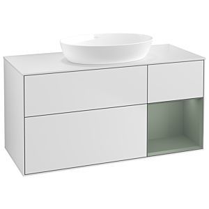 Villeroy and Boch Finion Villeroy and Boch Finion GA71GMMT 120cm, cover plate white matt, Emotion, shelves olive matt lacquer, white matt lacquer