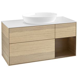 Villeroy and Boch Finion Villeroy and Boch Finion GA71GNPC 120cm, cover plate white matt, Emotion, shelves Walnut Veneer , Oak Veneer