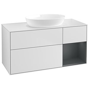 Villeroy and Boch Finion Villeroy and Boch Finion GA71HGMT 120cm, cover plate white matt, Emotion, shelves midnight matt lacquer, white matt lacquer