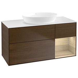 Villeroy et Boch Finion GA71PCGN 120cm, plateau blanc mat, emotion, étagères Oak Veneer , placage Oak Veneer