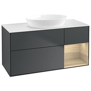 Villeroy and Boch Finion Villeroy and Boch Finion GA71PCHG 120cm, cover plate white matt, Emotion, shelves Oak Veneer , Midnight Blue Matt Lacquer