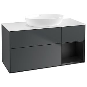 Villeroy and Boch Finion Villeroy and Boch Finion GA71PDHG 120cm, cover plate white matt, Emotion, shelves black matt lacquer, midnight Blue Matt Lacquer