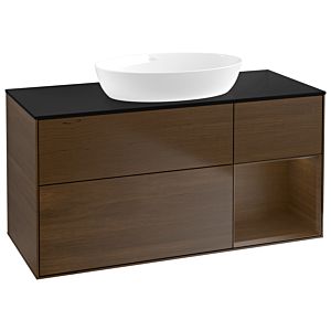 Villeroy and Boch Finion Villeroy and Boch Finion GA72GNGN 120cm, cover plate black matt, Emotion, shelves Walnut Veneer , Walnut Veneer veneer