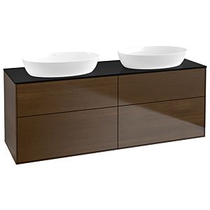 Villeroy et Boch Finion Villeroy et Boch GA8200GN 160x60.3cm, Emotion, plaque de recouvrement noir mat, placage noyer