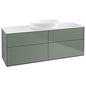 Villeroy und Boch Finion Waschtischunterschrank GA9100GM 160x60,3cm, Emotion, Abdeckplatte white matt, Olive Matt Lacquer