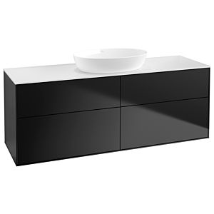 Villeroy et Boch Finion Villeroy et Boch GA9100PD 160x60.3cm, Emotion, plaque de recouvrement blanc mat, laqué noir mat