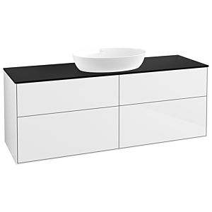 Villeroy et Boch Finion Villeroy et Boch GA9200GF 160x60.3cm, Emotion, plaque de recouvrement noir mat, laqué blanc brillant