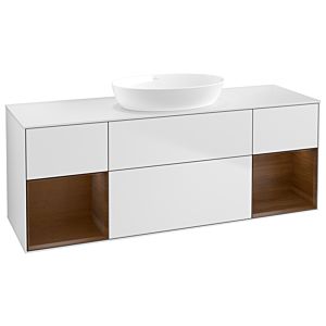 Villeroy and Boch Finion Villeroy and Boch Finion GD01GNMT 120cm, cover plate white matt, Emotion, shelves Walnut Veneer , white matt lacquer